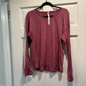 lululemon athletica Long Sleeve Top in Rosewood
